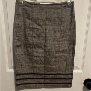 bebe Textured Gray Pencil Skirt